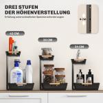 Höjdjusterbar Kökshylla med 2 Korgar, Kaffebar, 40x30x33,5-42 cm
