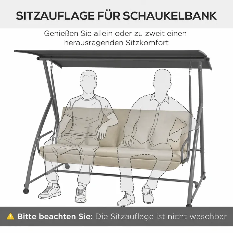 Dyna till Hammock 3-Sits Sittdyna med Ryggstöd 170 Cm