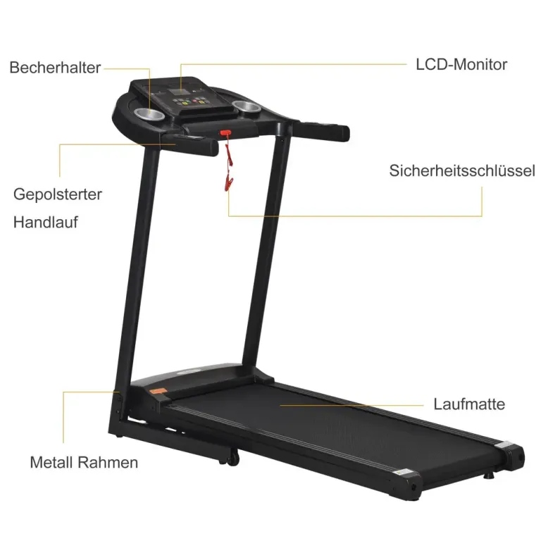 Hopfällbart Löpband Elektriskt 500 w 134 x 60 x 118 cm
