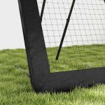 Fotbollsmål med Rebounder, Justerbar Rebound-Vägg för Bollträning, Perfekt för Multisport och Teknikträning, Svart, 128 x 118 x 108-120 cm