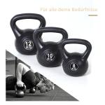 Kettlebell Prisvärd Svart för Hemmaträning och Styrketräning Fylld med Sand för Nybörjare Kraftfull Modell för Fitness och Hälsa 8 kg