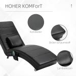 Elektrisk Massagestol i Läder, Lyxig Relaxfåtölj med Värme och Fjärrkontroll, 8 Massagepunkter för Total Avkoppling, Svart, 58 x 163 x 87 cm, 120 kg