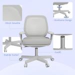 Ergonomisk Kontorsstol med Vridfunktion, Höjdjusterbar, Grå, 55 x 48 x 82,5–94,5 cm