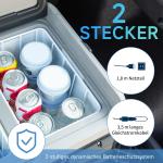 Elektrisk Kylbox 30L med Display, Portabel Kyl och Frys för Camping, Effektiv Kylning med Kompressor, Vit, 12/24V