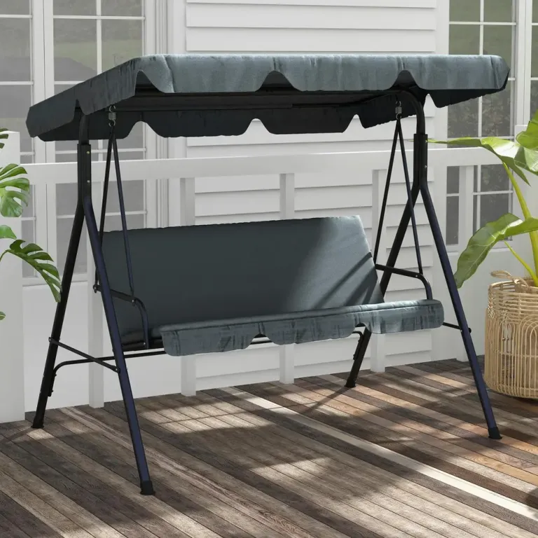 Hammock 3-Sits Grå av Tyg 172 x 110 x 153 cm