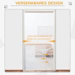 Utdragbar Säkerhetsgrind i PVC, Flexibel Skyddsbarriär för Dörrar och Trappor, Rullgardinsfunktion sparar plats, Vit, 115 x 82,5 cm