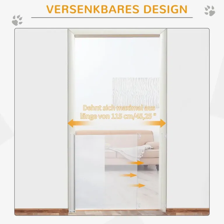 Utdragbar Säkerhetsgrind i PVC Flexibel 115 x 82,5 cm