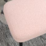 Fotpall Fotstöd Rosa av Kashmirlook och Stål för Vardagsrum Fyrkantig Pall Elegant Design