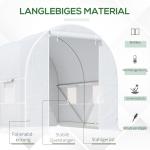Folieväxthus Tunnelmodell Grön UV-Beständig Plast och Robust Ram Väderbeständig 245 X 200 X 200 Cm