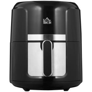 Varmluftsfritös Airfryer Svart av Plast och Metall för Kök 4 l Fritös utan Olja med 12 Program 1300 W