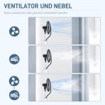 Golvfläkt Dimfläkt Svart av Metall och Plast för Kylning 90W Piedestalfläkt med Vattendimma och Fjärrkontroll 3 l