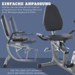 Liggande Motionscykel med LCD-skärm, 8 Nivåer Magnetiskt Motstånd, Pulssensorer, Justerbart Ryggstöd, upp till 110 kg, för Hemmagym