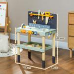 Leksaksverktyg Arbetsbänk Ljusblå av Plast för Barn 3-6 År Verktygsbänk med Skruvmejsel och Tillbehör 58 x 31 x 77,5 cm