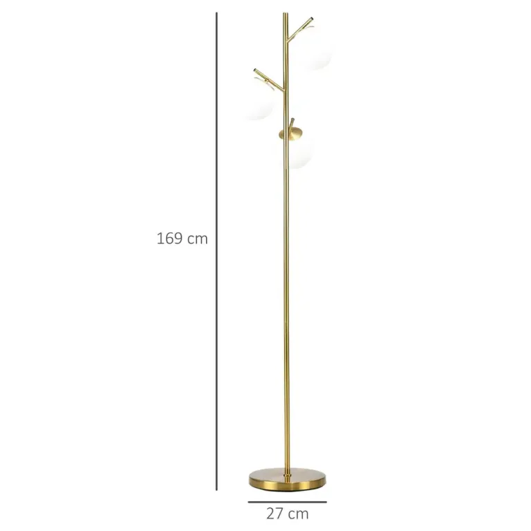 Golvlampa Silver av Glas och Metall 3 169 cm 27 x 169 cm