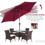 Fällbart Parasoll Trädgårdsparaply Marknadsparaply med Handvev Aluminium 2,6 M 180 G/M² Polyester Röd