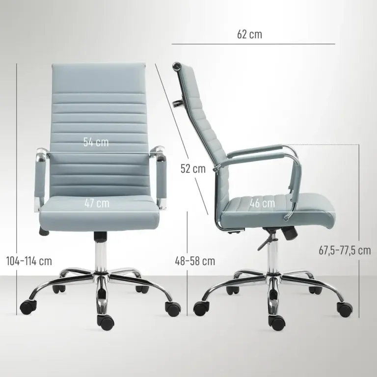 Kontorsstol Ergonomisk Ljusgrå av Konstläder