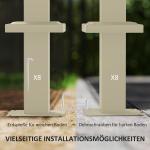 Pergola för Trädgård med Utdragbart Tak och UPF30+ Skydd för Solskydd Hållbar och Stabil Khaki Polyester och Metall 3 x 3 m
