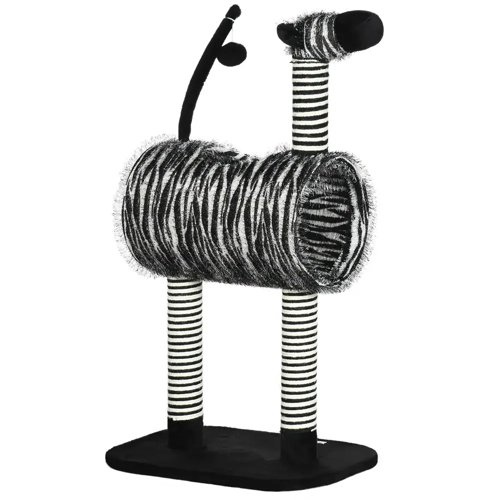 Klösträd i Zebra- Unik Klösmöbel med Tunnel 93 Cm