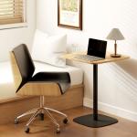 Matbord Kvadratiskt Stabilt Natur och Svart Stål för Kök och Vardagsrum MDF-skiva Modern Design 60 cm