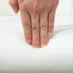 Ergonomisk Kontorsstol med Armstöd och Vadderat Ryggstöd, Vit