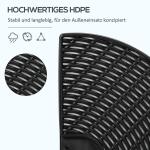 Parasollvikt Paraplyvikt Svart av HDPE för Fribärande Parasoll Väderbeständig Vikt fyllbar med 52 kg Vatten eller 68 kg Sand
