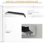 Elektrisk Markis Vikarmsmarkis Grå av Aluminium och Polyester för Väggmontering Solskydd med Handvev och Fjärrkontroll 2,5 x 2 m