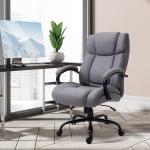Ergonomisk Kontorsstol XXL, Robust Skrivbordsstol med Extra Tjock Vaddering, Förstärkt Konstruktion för Tung Belastning, Svart, 220 kg