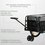 Cykelkärra och Transportvagn 2-i-1, Robust Lastvagn med Luftdäck, Smidig Transport av Last upp till 40 kg, Svart, 130 x 64 x 103 cm