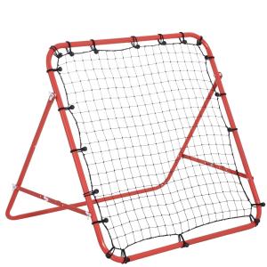Fotbollsrebounder Rebounder Målnät Justerbar Vinkel för Träning och Spel Röd Svart 96 X 80 X 96 Cm
