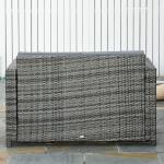 Dynlåda i Metall, Rymlig Förvaringsbox för Trädgårdsdynor, Väderbeständig och Låsbar Kista för Uteplatsen, Grå, 130 x 70 x 80 cm