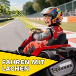 Elbil Gokart 24V Röd Plast och Metall för Barn 6–12 År Elektrisk Bil med Driftläge och Säkerhetsbälte Rolig Körning och Häftig Design