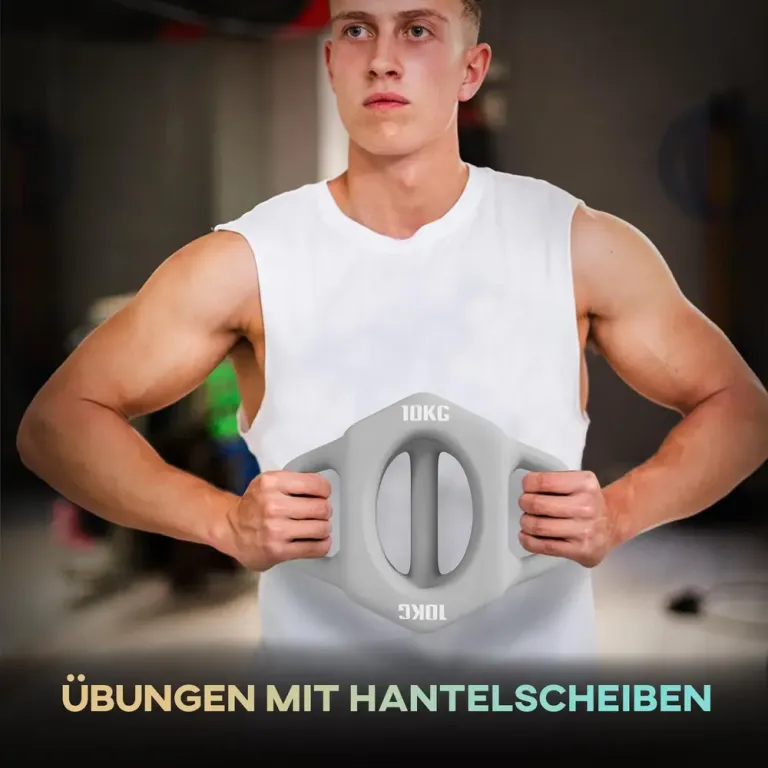 Hantel 3-i-1 Vikt Grå av Metall och Gummi för Styrketräning