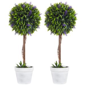 Konstgjord Cypress Plant Set Grön av Plast för Inomhus och Utomhusdekoration Konstgjord Krukväxt i Kruka 90 cm