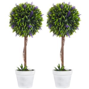 Konstgjord Cypress Plant Set Grön av Plast för Inomhus och Utomhusdekoration Konstgjord Krukväxt i Kruka 90 cm