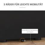 Rullcontainer Mobilt Arkivskåp 3 Lådor Kontorsskåp Stål för Hemmakontor Svart 39 X 48 X 59 Cm