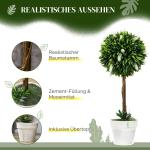 Konstgjord Växt Lavendel Set med 2 Krukväxter Lila Grön av Plast för Vardagsrum och Trädgård Stora Dekorativa Växter Höjd 60 cm