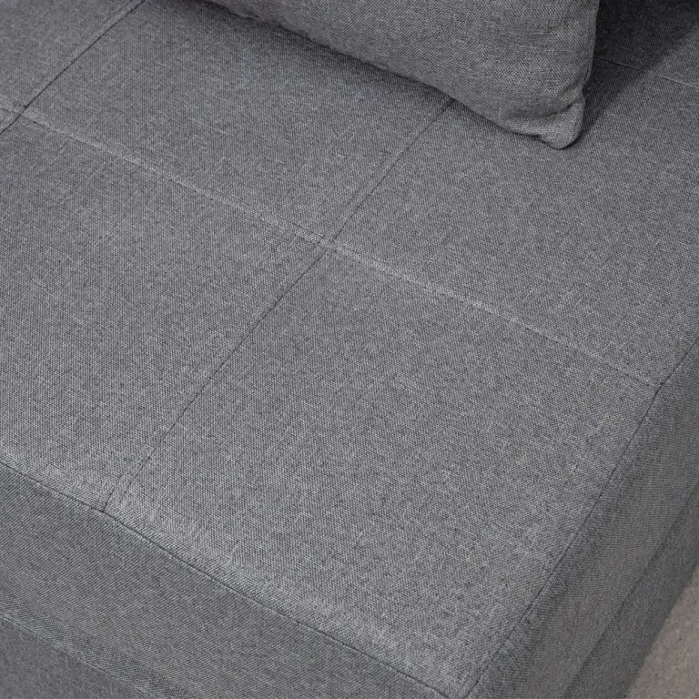 Sovstol Bäddfåtölj Mörkgrå av Tyg och Metall för Gästrum