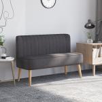 Soffa 2-sits Mörkgrå Tyg för Vardagsrum Bekväm Soffa med Mjuk Stoppning och Lättskött Klädsel Robust 117x57x77 cm