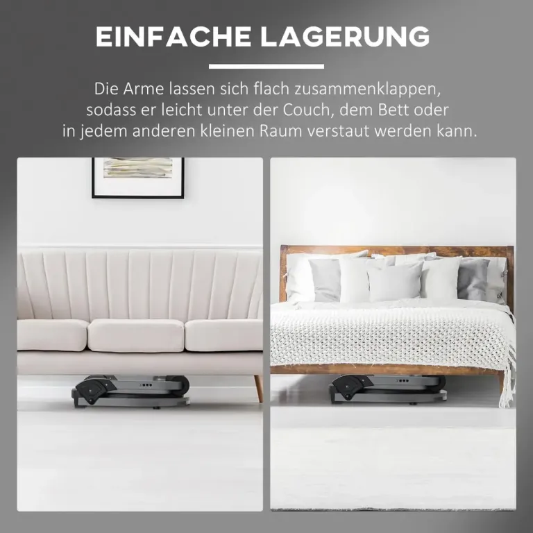 Hopfällbar Magtränare Träningsbänk 55 x 42 x 11-32 cm