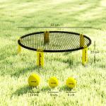 Roundnet Spikeball Set med Nät, 3 Bollar, Bärväska och Pump, Gul, Ø92x20 cm