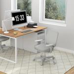 Ergonomisk Kontorsstol med Vridfunktion, Höjdjusterbar, Grå, 55 x 48 x 82,5–94,5 cm