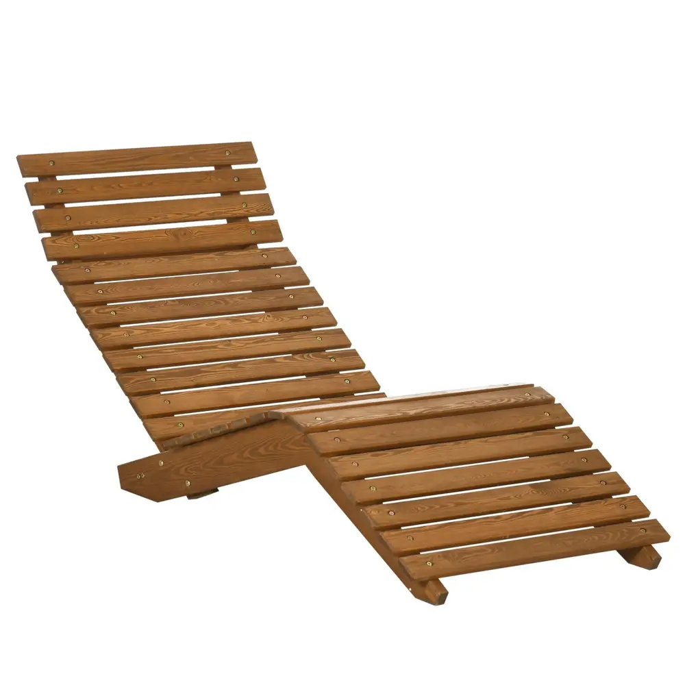 Solsäng i Massiv Teak Trädgårdssäng 66 x 170 x 77 Cm