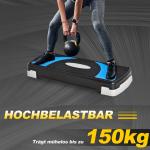 Justerbar Stepbräda för Aerobics, Halkfri Träningsbänk med 3 Höjdlägen, Effektivt Redskap för Fitness Hemma, Ljusblå, 80 x 31 cm