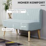 2-sits Soffa, Mjuk och Lättskött Klädsel, upp till 150 kg, Ljusgrön, 117 x 56,5 x 77 cm