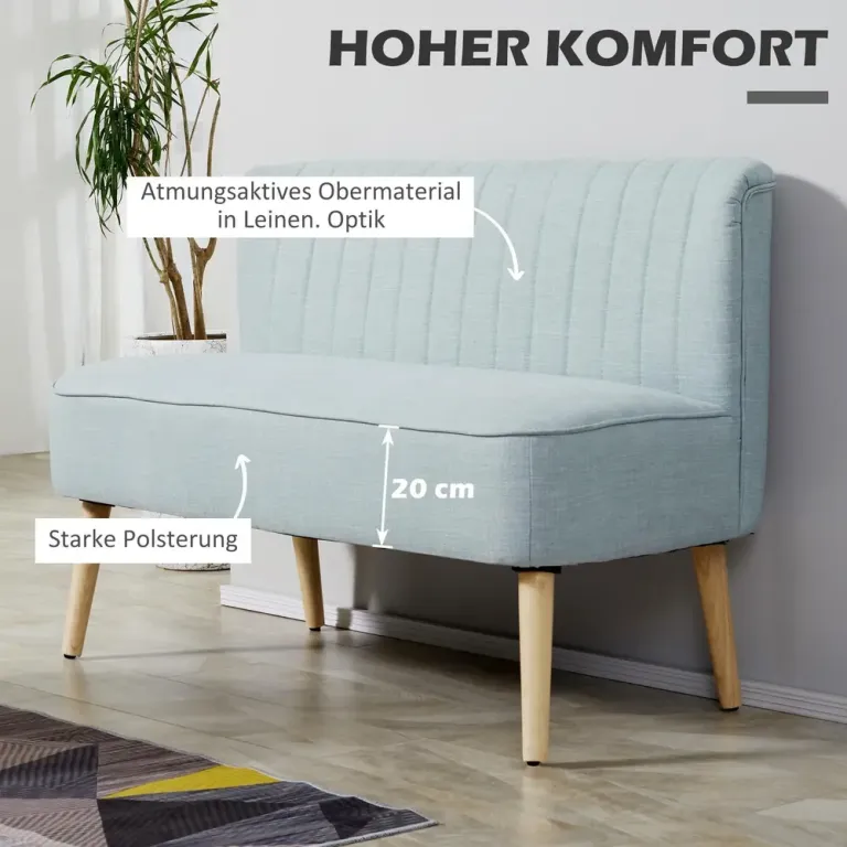 2-Sits Soffa Mjuk och Lättskött 117 x 56,5 x 77 cm