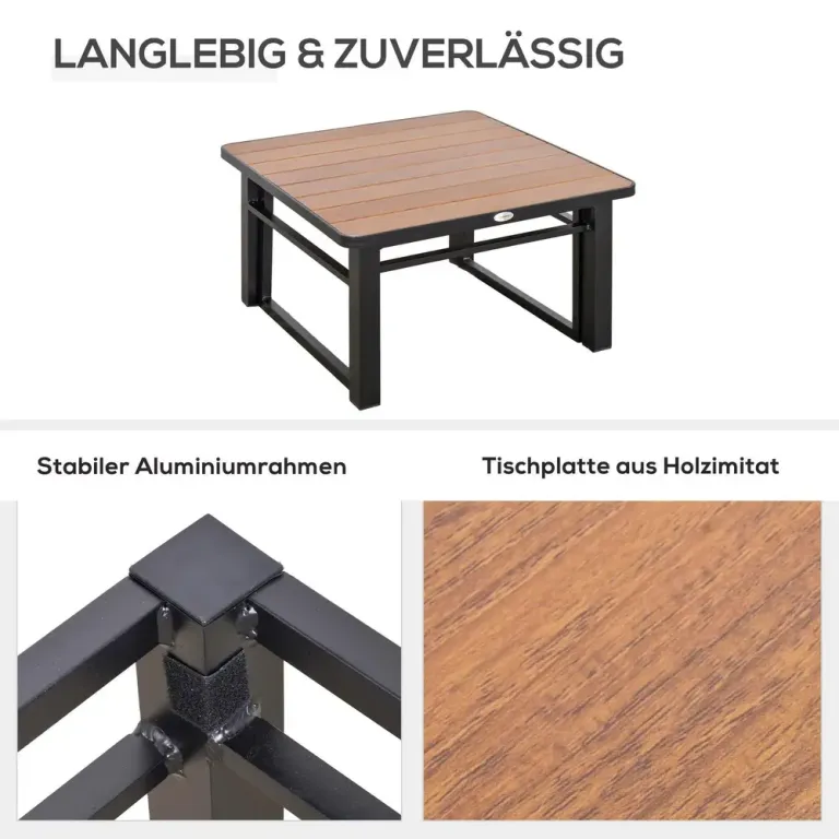 Loungegrupp i Aluminium för 4 Personer Utemöbel