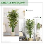 Konstgjord Växt Bambuträd Grön av Plast och Tyg för Inomhusbruk Dekorativt Träd med Plantering Naturlig Look 180 cm