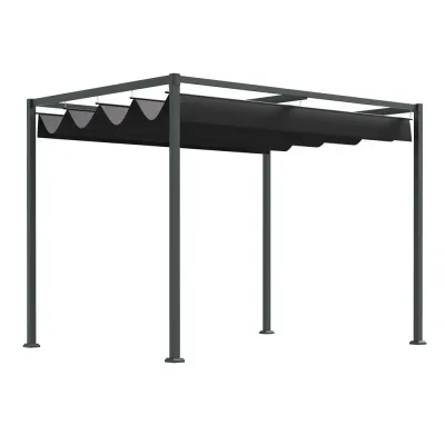 Pergola med Tak Trädgårdspaviljong i 298 x 213 x 221 cm
