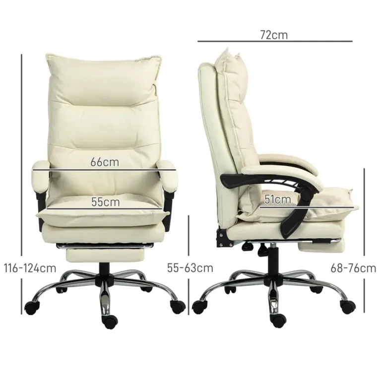 Kontorsstol Beige av Konstläder och Metall