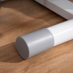 Stepper Ergonomisk Vit Metall för Hemmaträning och Motion med LCD-Skärm och Justerbar Hastighet Stabil Konstruktion i Stål 55 x 53 x 118–128 cm